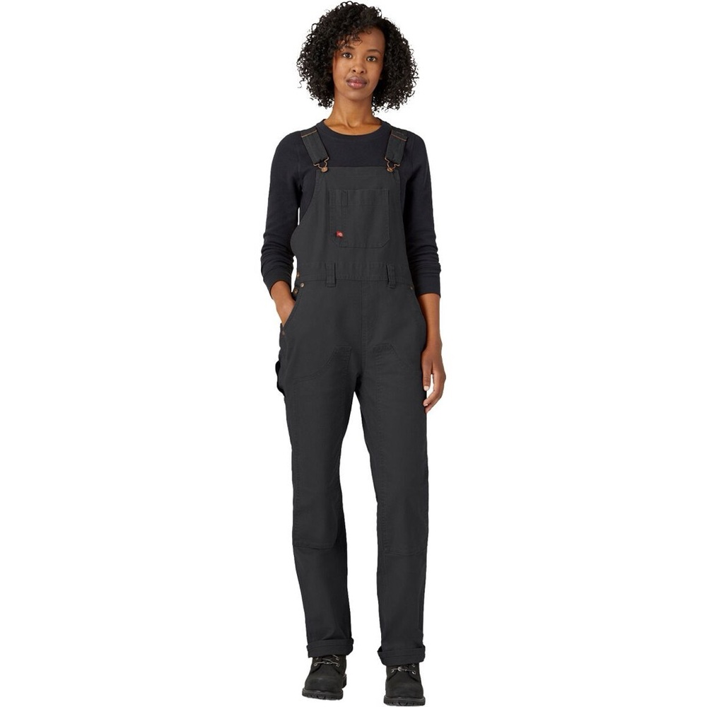 Dickies Double Front Denim Bib Overalls - XS